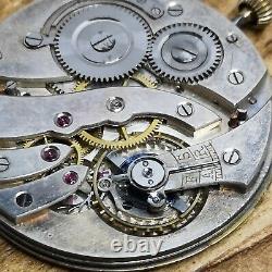 Working Audemars Freres Pocket Watch Movement, Nice Quality + Dial (E93)