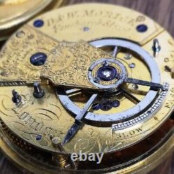 Working English Cylinder Pocket Watch Movement, D&W Morice London (W163)