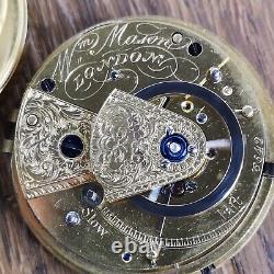 Working English Cylinder Pocket Watch Movement, William Mason London (W161)