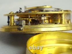 Working Quality Rack Lever Fusee Pocket Watch Movement. J Gate Preston. Antique