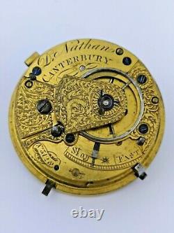 Working, Quality Verge Fusee Pocket Watch Movement with Sub Seconds (Z38)