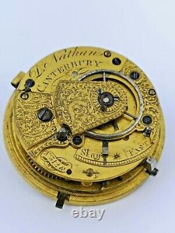Working, Quality Verge Fusee Pocket Watch Movement with Sub Seconds (Z38)