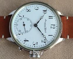 Wristwatch with VINTAGE pocket Watch MOVEMENT by IWC pre-1920