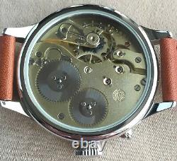 Wristwatch with VINTAGE pocket Watch MOVEMENT by IWC pre-1920