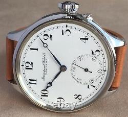 Wristwatch with Vintage Pocket Watch Movement by IWC Schaffhausen c. 53 Marriag