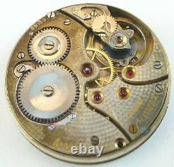 Zenith 17 Jewels Complete Running Pocket Watch Movement Parts Repair