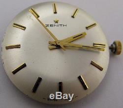 Zenith 2542 17 jewels watch Movement & Dial for parts