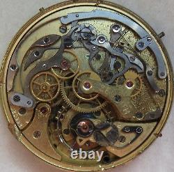 Zenith Chronograph Pocket Watch movement & enamel dial 45,5 mm. In diameter