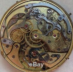 Zenith Chronograph Pocket Watch movement & enamel dial 45,5 mm. In diameter
