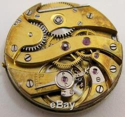 Zentler Fs. Geneve 17 jewels pocket watch Movement for parts OF 25.3 mm